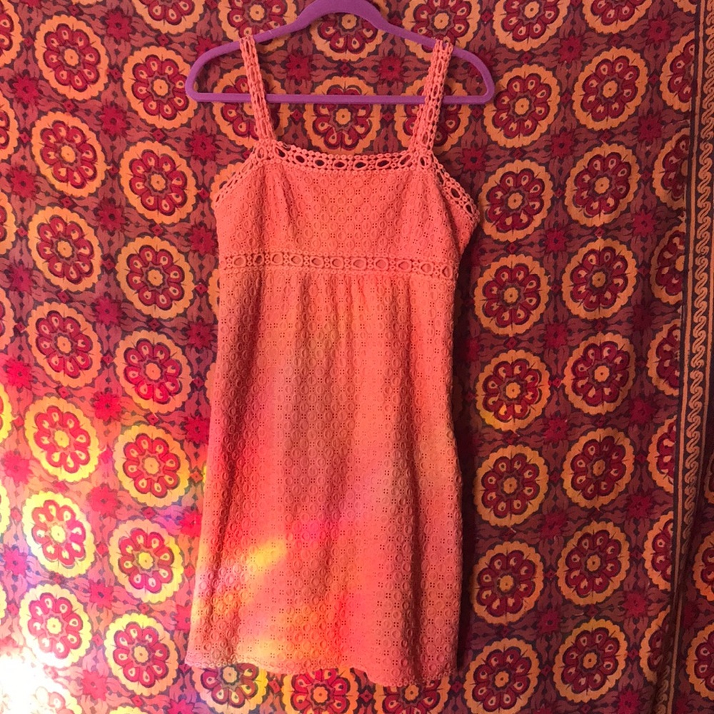 Orange Cut Out Coctail Dress